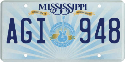 MS license plate AGI948