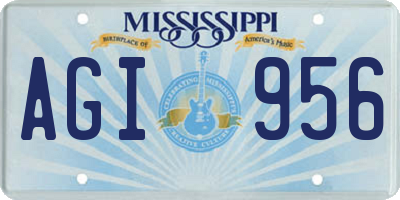MS license plate AGI956