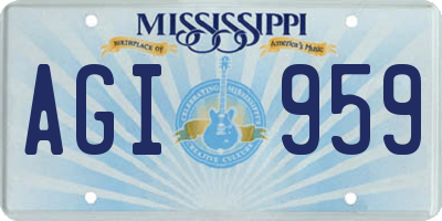 MS license plate AGI959