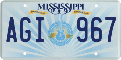 MS license plate AGI967
