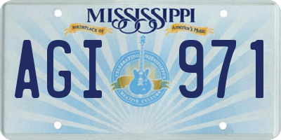 MS license plate AGI971