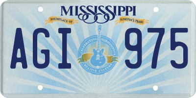 MS license plate AGI975