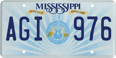 MS license plate AGI976