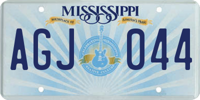 MS license plate AGJ044