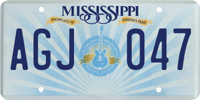 MS license plate AGJ047