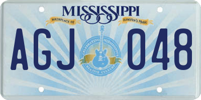 MS license plate AGJ048