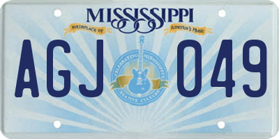 MS license plate AGJ049