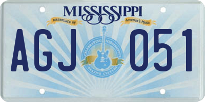 MS license plate AGJ051