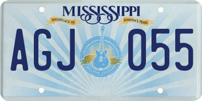 MS license plate AGJ055