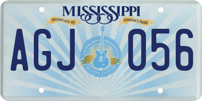 MS license plate AGJ056
