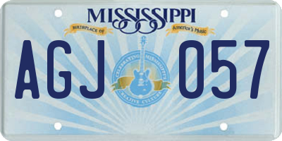 MS license plate AGJ057