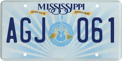 MS license plate AGJ061