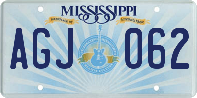 MS license plate AGJ062