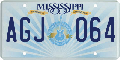 MS license plate AGJ064