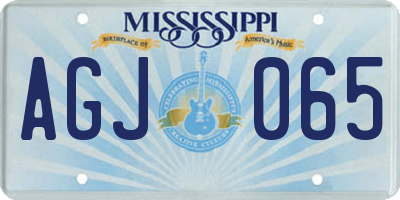 MS license plate AGJ065