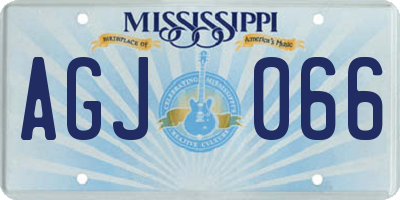 MS license plate AGJ066