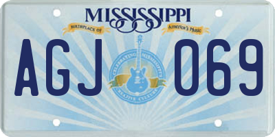 MS license plate AGJ069
