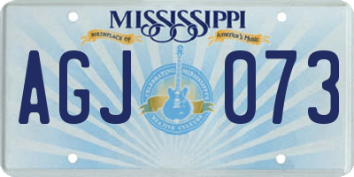 MS license plate AGJ073