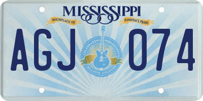 MS license plate AGJ074