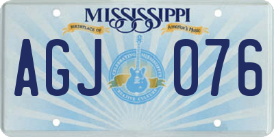 MS license plate AGJ076