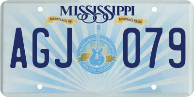 MS license plate AGJ079