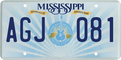 MS license plate AGJ081