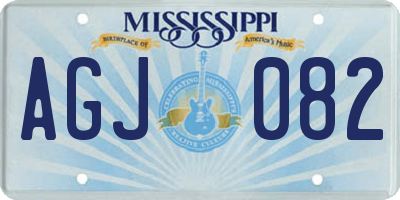 MS license plate AGJ082