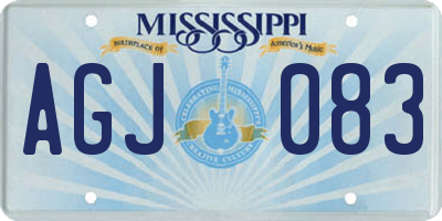 MS license plate AGJ083