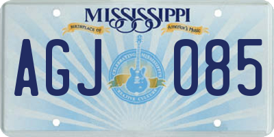 MS license plate AGJ085