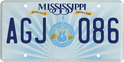 MS license plate AGJ086