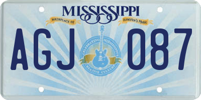 MS license plate AGJ087