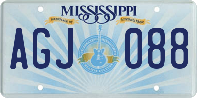 MS license plate AGJ088