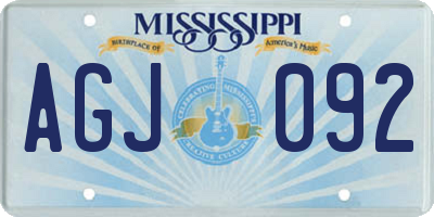 MS license plate AGJ092