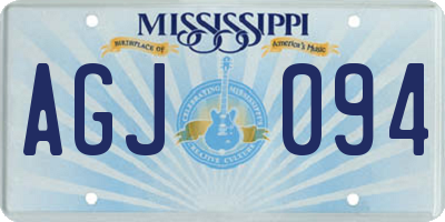 MS license plate AGJ094