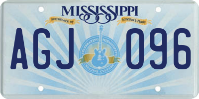 MS license plate AGJ096