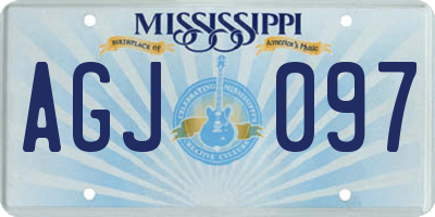 MS license plate AGJ097