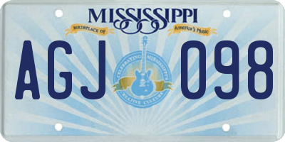 MS license plate AGJ098