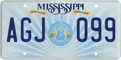 MS license plate AGJ099