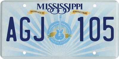 MS license plate AGJ105