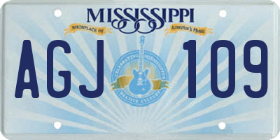 MS license plate AGJ109