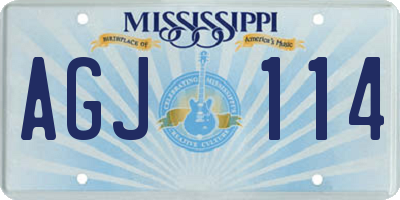 MS license plate AGJ114