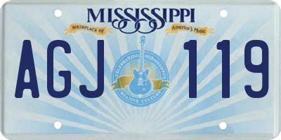 MS license plate AGJ119