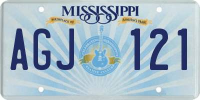 MS license plate AGJ121