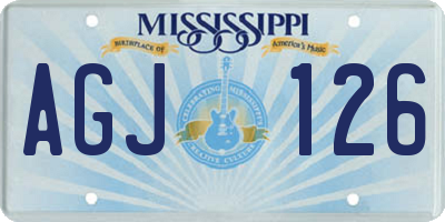 MS license plate AGJ126