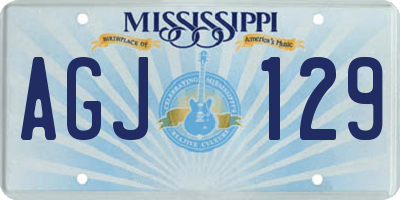 MS license plate AGJ129