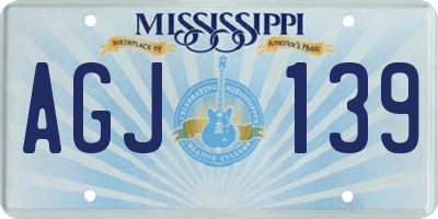 MS license plate AGJ139