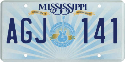 MS license plate AGJ141
