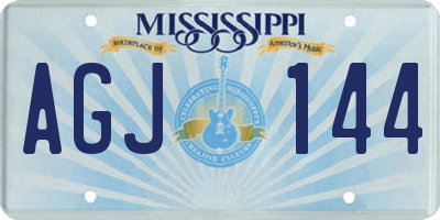 MS license plate AGJ144