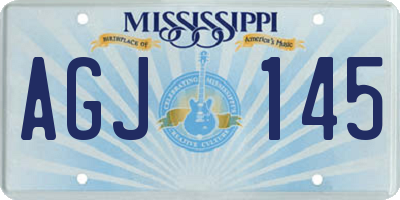 MS license plate AGJ145