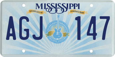 MS license plate AGJ147